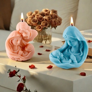 Molde de Silicona para Velas TangChu con Diseño de Bebé en Brazos y Familia de Tres Personas, para Bautizo, Cumpleaños o Homenaje Familiar - Product Image 3