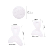 Moule en silicone transparent pour époxy, motif patte d'ours, patte de chat, queue de sirène, pour porte-clés, gelée, sucre, chocolat, fondant - Vente chaude