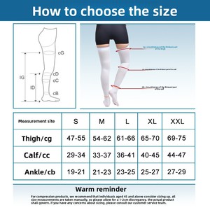 Medical Grade Nylon Double Needle Anti-slip Long Tube Compression <strong>Stockings</strong> Elastic Pregnant Women's Blood Health Nurses - Product Image 3