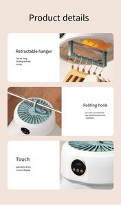 2025 Hot Sale Wholesale Foldable Compact Mini Dryer Machine Headed air Electric <b>Clothes</b> Dryer with Dryer <b>Bag</b> <b>for</b> Home Travel - Product Image 6