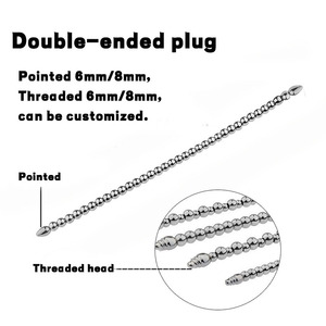 Catéter uretral de castidad masculina de acero inoxidable ajustable extra largo, varilla de sonido, cuentas uretrales para hombres, Juguetes sexuales anales - Product Image 3