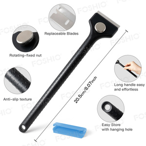 Foshio Tùy Chỉnh Dài Xử Lý Kính Làm Sạch Đung <span class=keywords><strong>Scraper</strong></span> Lưỡi Dao Cạo <span class=keywords><strong>Scraper</strong></span> Công Cụ - Product Image 4