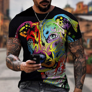 Moda estiva Unisex graziosa t-shirt a sublimazione Bulldog con stampa 3D t-shirt da uomo <span class=keywords><strong>Pitbull</strong></span> Dog Short Plus Size top Streetwear - Product Image 4