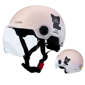 Léger moderne demi-visage <span class=keywords><strong>casque</strong></span> d'été ABS casques de <span class=keywords><strong>moto</strong></span> électriques nouveau unisexe taille unique convient à tous les équipements de protection de Scooter - Product Image 1