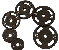Pelat Beban Karet 50mm 5-25KG, Discos Gym Komersial, Warna Custom, LOGO, Set Bumper Barbell, Harga Pelat Beban
