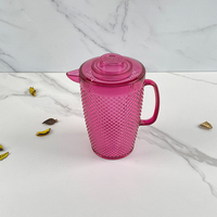Pichet à bière en plastique acrylique écologique avec poignée verres à boire avec cruche assortie