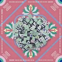Jeu de Mahjong professionnel de luxe moderne à 4 couches, 160 tuiles, édition américaine, bleu pâle, en acrylique lourd, édition poker