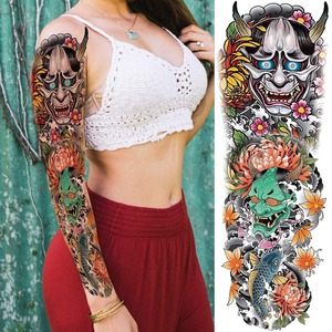 Hadiyah beauté <span class=keywords><strong>bras</strong></span> complet <span class=keywords><strong>tatouage</strong></span> autocollant <span class=keywords><strong>fleur</strong></span> poisson paon <span class=keywords><strong>Lotus</strong></span> motif temporaire corps Art transfert d'eau <span class=keywords><strong>tatouage</strong></span> autocollant - Product Image 5