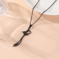 Pendentif en acier inoxydable inspiré de l'épée simple Scimitar Zulfiqar, style Ali Shia islamique arabe, bijoux de mode, collier, vente en gros