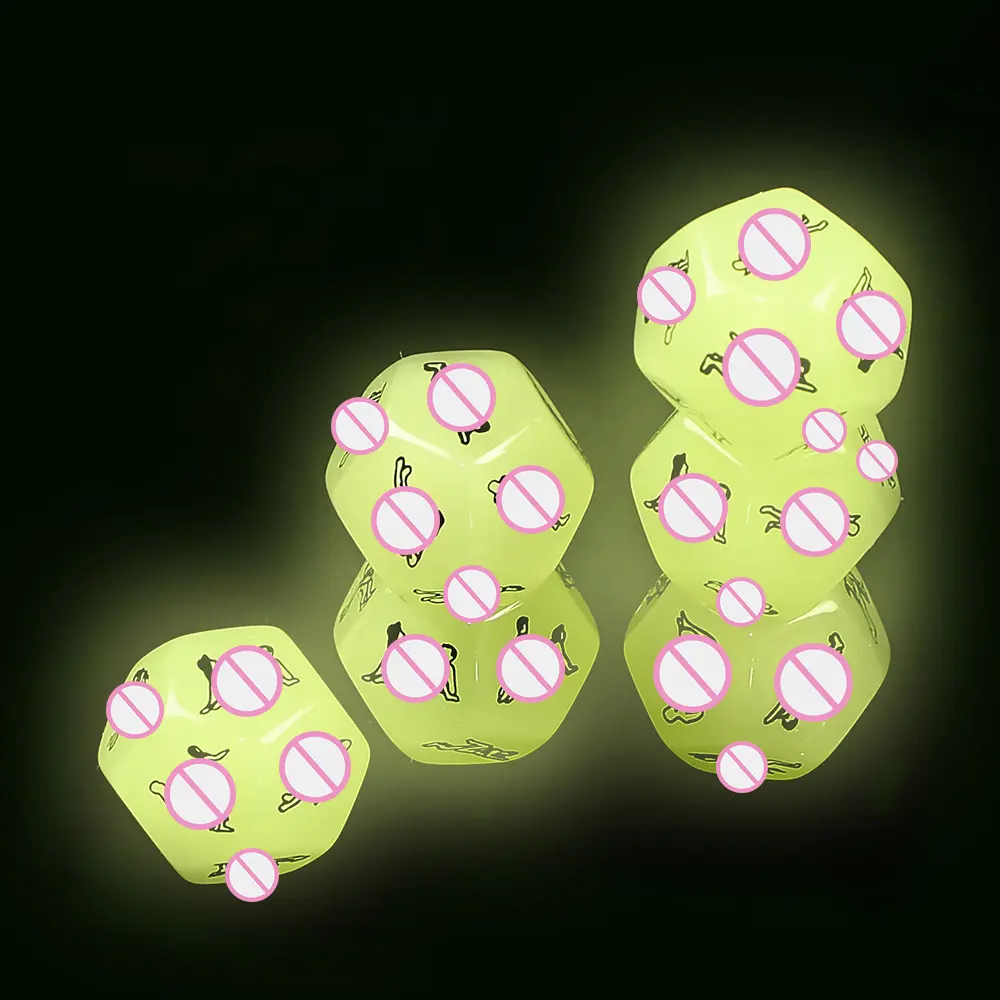 Exotic Accessories of 12 Sides set Luminous Sex Dice Toys for Couples Adults Games Flirting Erotic Sexy Shop
