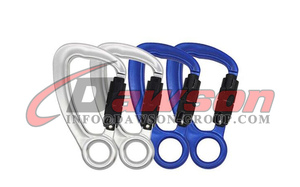 DAWSON China Lieferant Aluminium 30kN Doppelwirkungsverriegelungsmaterial benutzerdefinierter D-förmiger Carabiner - Product Image 4