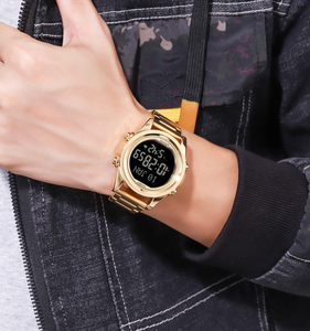 <span class=keywords><strong>Skmei</strong></span> — montre-bracelet tactile pour homme, couleur or 2022, étanche 3ATM, horloge numérique, prière musulmane, cadeau, nouvelle collection <span class=keywords><strong>1667</strong></span> - Product Image 5