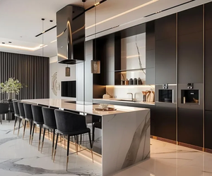 ชุดตู้ครัวสำเร็จรูปแบบกำหนดเองสำหรับห้างสรรพสินค้าหรือวิลล่า ราคา - Product Image 1