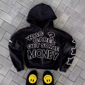 Sweat-shirts à capuche personnalisés brodés en 3D en gros, sweats d'hiver pour sweats à capuche vierges, sweats à capuche brodés en chenille pour couples - Product Image 4