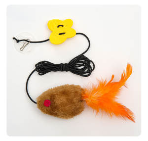 OEM Nouveau Jouet Électrique Écologique pour Animaux de Compagnie, <span class=keywords><strong>Yo</strong></span>-<span class=keywords><strong>Yo</strong></span> à Plumes à Accrocher à la Porte pour le Divertissement Personnel des Chiens, Style Dessin Animé Intelligent, Fêtes - Product Image 4