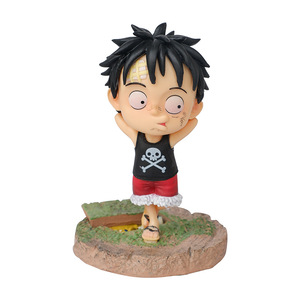 Carino 15cm giapponese uno pezzi figura Anime faccia espressione infanzia Luffy PVC Action <span class=keywords><strong>Figure</strong></span> giocattoli decorazione un pezzo figura - Product Image 4