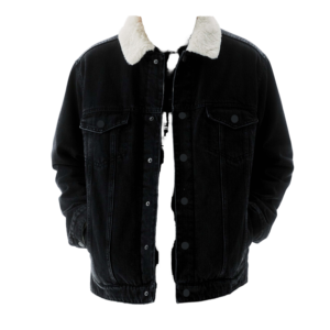 Blouson en jean vintage style urbain pour homme, 100 % coton, écologique, antibactérien, coupe-vent, OEM, vente en gros, nouvelle collection hiver - Product Image 1