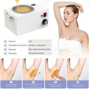 Grand chauffe-<span class=keywords><strong>cire</strong></span> à paraffine à pot unique pour l'épilation des mains, du corps, des seins, des haricots de <span class=keywords><strong>cire</strong></span> au <span class=keywords><strong>sucre</strong></span> pour l'épilation, pour usage en salon - Product Image 5