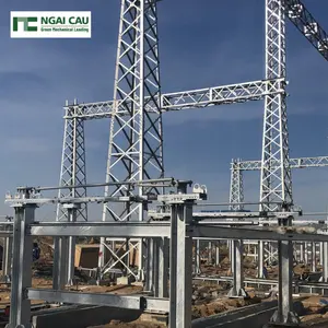 Equipo de acero de alta calidad, soporte de columnas para transformadores en subestación eléctrica, fabricante de Vietnam