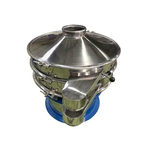 Procesamiento de óxido de zinc Equipo de tamiz vibratorio rotatorio de acero inoxidable Fabricante de tamiz vibrador circular inoxidable