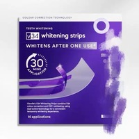 Bandes blanchissantes pour les dents V34 au goût menthe, usage domestique, éliminent efficacement les taches de tabac et de thé, éclaircissent les dents jaunies