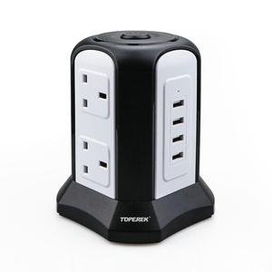 UK Power Dải Tháp Điện Trạm Sạc Mở Rộng Chì Cắm 6 Cửa Hàng + 4USB - Product Image 5