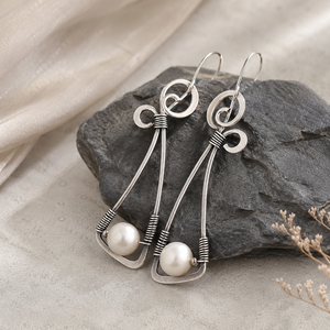 Orecchini creativi a filo lungo, gioielli vintage bohémien da donna per tutti i giorni, idee regalo - Product Image 3