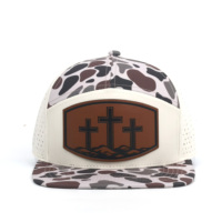 Casquette camouflage à 7 panneaux, imperméable, avec logo personnalisé en cuir, casquette laser