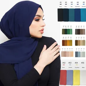 Sciarpa scialle donna all'ingrosso musulmano Hijab turbante Musulman Chiffon arabo Hijab immagine del sesso Hijab sciarpa moda donna SHENAIFEI