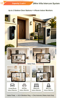 Villa Security System 10.1" IPS Touch Monitor Video Door Phone 2Wire Video Intercom HD 1280*800 Multi-language IP65 Motion 2