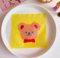 Sac d'emballage créatif et mignon pour collations, sac à fermeture éclair pour aliments en forme d'ours, petit emballage pour biscuits, bonbons, sac à bonbons