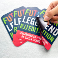 Autocollant de réfrigérateur personnalisé avec logo publicitaire, cadeaux, PVC souple, découpé à la forme, magnétique, imperméable, laminé, voiture