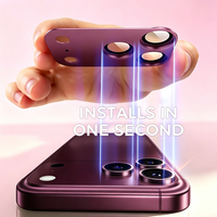 Protecteur d'objectif d'appareil photo pour iPhone 18 Pro Max/18 Pro, cadre en alliage d'aluminium mat, couverture d'objectif en verre trempé, forte adhérence