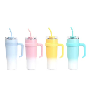 Vaso Térmico de Acero Inoxidable 304 de 40oz con Degradado, Gran Capacidad, con Pajita, para Mantener Bebidas Frías - Product Image 1
