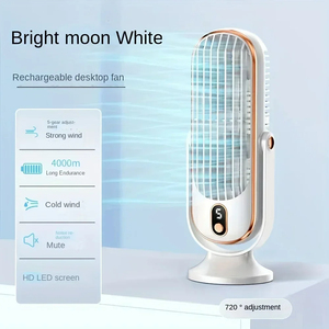 Ventilateur de bureau tour intelligent à affichage LED USB, 5 vitesses réglables, puissant refroidissement par vent fort, idéal pour la maison et le bureau – Nouveauté - Product Image 4