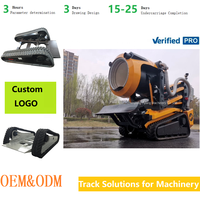 ISO9001 Logo Kustom Warna Ukuran Harga Pabrik Langsung Sasis Crawler Trek Karet Undercarriage untuk Robot Pemadam Kebakaran Hidrolik