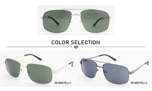 Sunway New Fashion Wholesale Custom <b>Retro</b> Men's Metal UV400 <b>Sunglasses</b> Model M-6897EU Made in China - Product Image 2