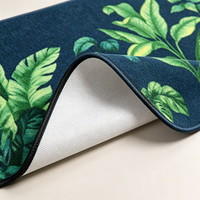 Polyester Floor Rug Latex Backing Anti Slip Water Absorbent Washable Oil-Proof Fast-Dry Doormat for Home Kitchen Decor