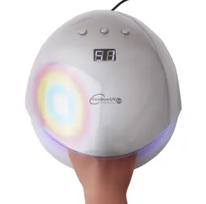 365 trapeadores Suppliers-Jinyi-Lámpara de Gel para manicura, impermeable, uv5h, 60w, diseño de cristal, Sensor inteligente, indolora, doble fuente de luz, barato