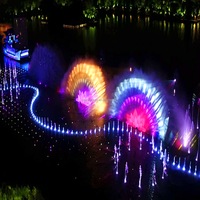 Fontaine dansante extérieure pour lac avec jets super puissants à LED à changement de couleur programmé pour projet de place publique municipale