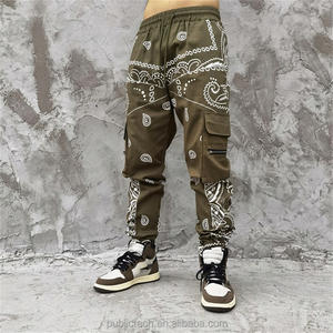 Custom Mens Stretch Heavyweight Cargo Joggers Pantalones Algodón Casual Hip Hop Cargo Bandana Pantalón Para Hombres - Product Image 5