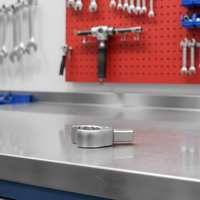 Clé à fourche professionnelle Stahlwille 733/10 de qualité industrielle avec insert annulaire, idéale pour les espaces restreints