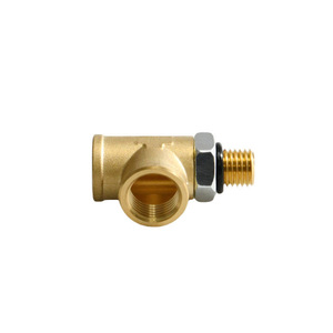 <b>Quick</b> Coupler Copper Pneumatic Fitting Male Threaded T-Shape <b>Connector</b> For Air Hose Use - Product Image 1