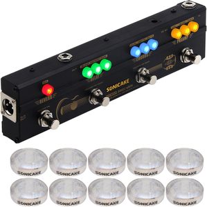 SONICAKE Multi-effecten voorversterker Chorus Delay Reverb Akoestische Gitaarpedaal Sonic Wood met XLR-uitgang & voetschakelaar Toppers 10mm - Product Image 1