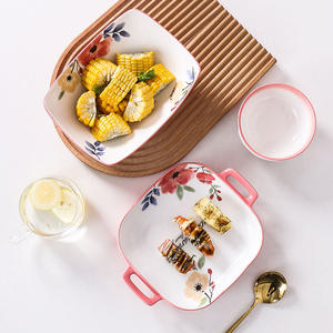 Vintage Floral Salad Bowls Set of 4, <strong>Pink</strong> Porcelain <strong>Ramen</strong> Bowls Plate , Kitchen Serving Bowls Plate, Cereal Bowls for Spring - Product Image 5