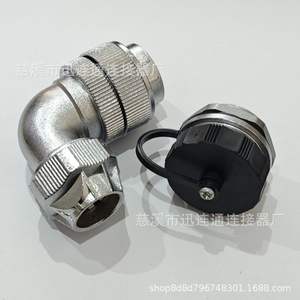 Connecteur d'angle aviation WF28 2-26 broches en alliage de zinc plaqué or pour montage sur panneau en cuivre pour équipement mécanique - Product Image 3