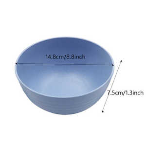 Vajilla sostenible de paja de trigo para niños y familiares, sopa <span class=keywords><strong>Ramen</strong></span>, desayuno, cereales, ensalada, contenedor de alimentos, juegos de cuencos - Product Image 5