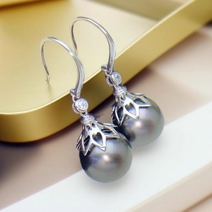 22593 Plateau vide pour boucles d'oreilles en argent S925, pour perles DIY de 10-13mm, accessoires de mode, bijoux en argent, crochets d'oreille - Product Image 2