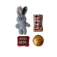 Vente en gros pas cher Haute qualité Casino Série Pièce d'or Lapin Chien Jouets Machine de jeu Jouets en peluche pour chiens