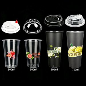 Offre Spéciale – Gobelets à Café Jetables en Plastique Transparent 12oz 14oz avec Couvercle Dôme – Écologiques et Personnalisables avec Logo - Product Image 1